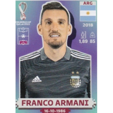 Offer Soccer Cards Franco Armani Argentina Panini World Cup Stickers 2022